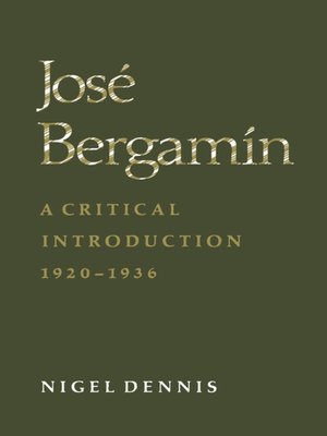 cover image of José Bergamín